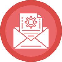 Envelope Line Shadow Circle Icon Design vector