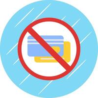 Prohibited Sign Flat Circle Icon Design vector