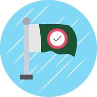 Flag Flat Circle Icon Design vector