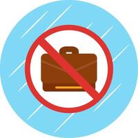 Prohibited Sign Flat Circle Icon Design vector