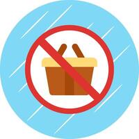 Prohibited Sign Flat Circle Icon Design vector