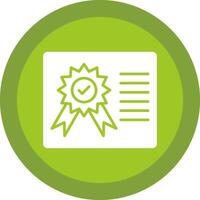 certificado línea sombra circulo icono diseño vector