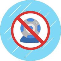 Prohibited Sign Flat Circle Icon Design vector