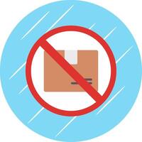 Prohibited Sign Flat Circle Icon Design vector