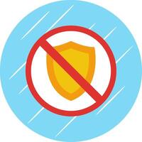 Prohibited Sign Flat Circle Icon Design vector