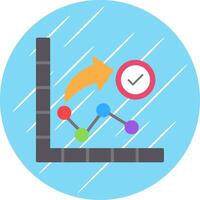 Chart Flat Circle Icon Design vector