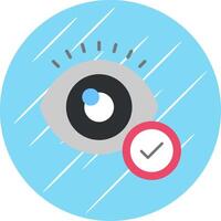 Eye Flat Circle Icon Design vector