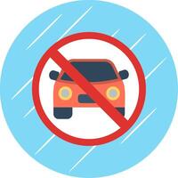 Prohibited Sign Flat Circle Icon Design vector