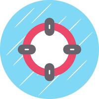 Target Flat Circle Icon Design vector