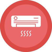 Air Conditioner Line Shadow Circle Icon Design vector