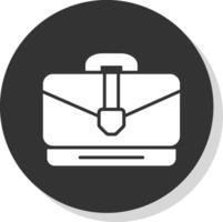 Briefcase Flat Circle Icon Design vector