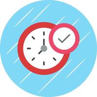 Clock Flat Circle Icon Design vector