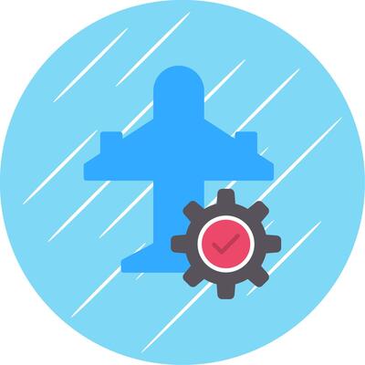 Flight Flat Circle Icon Design