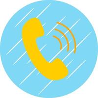 Phone Call Flat Circle Icon Design vector