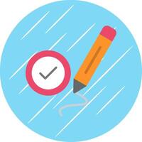 Pencil Flat Circle Icon Design vector