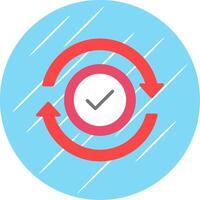 Refresh Flat Circle Icon Design vector