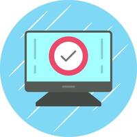 Computer Flat Circle Icon Design vector