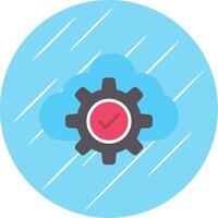 Cloud Flat Circle Icon Design vector