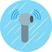 Earbud Flat Circle Icon Design vector