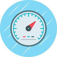 Speedometer Flat Circle Icon Design vector