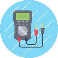 Multimeter Flat Circle Icon Design vector