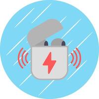 Earbuds Flat Circle Icon Design vector