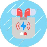 Earbuds Flat Circle Icon Design vector