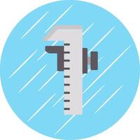 Caliper Flat Circle Icon Design vector