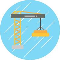 Crane Flat Circle Icon Design vector