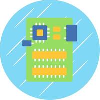 Circuit Board Flat Circle Icon Design vector