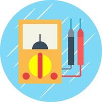 Multimeter Flat Circle Icon Design vector