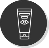 Eye Cream Line Shadow Circle Icon Design vector