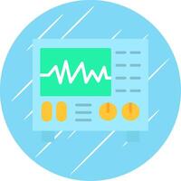 Oscilloscope Flat Circle Icon Design vector