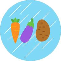 vegetales plano circulo icono diseño vector