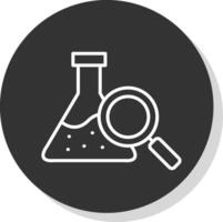 Chemical Analysis Line Shadow Circle Icon Design vector