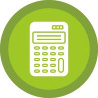 Scientific Calculator Line Shadow Circle Icon Design vector