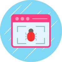 Browser Flat Circle Icon Design vector