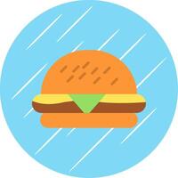 Burger Flat Circle Icon Design vector