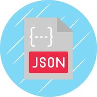 Json Flat Circle Icon Design vector