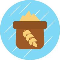 Flour Flat Circle Icon Design vector