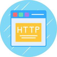 Http Flat Circle Icon Design vector