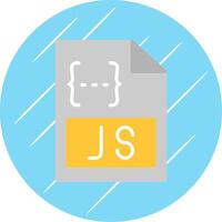Js Flat Circle Icon Design vector