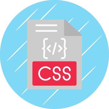 Css Flat Circle Icon Design vector
