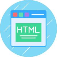 Html Flat Circle Icon Design vector