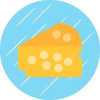 Cheese Flat Circle Icon Design vector