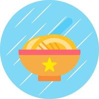 Spaghetti Flat Circle Icon Design vector