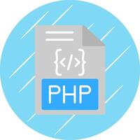 Php Flat Circle Icon Design vector