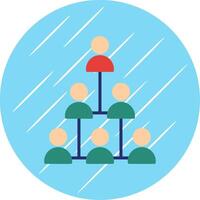 Hierarchical Structure Flat Circle Icon Design vector