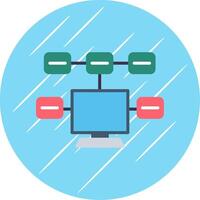 Tasks Flat Circle Icon Design vector