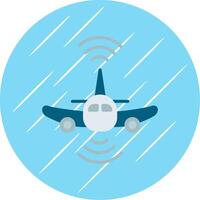 Aeroplane Flat Circle Icon Design vector